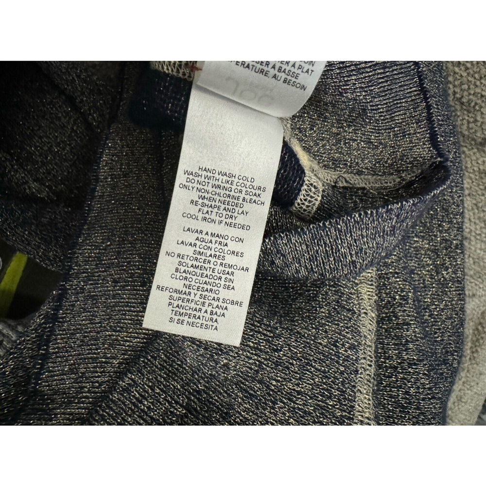 JOE Fresh Lightweight Crewneck Sweater Navy Blue & Gold Metallic, Women’s XL​​​ - Picture 8 of 9